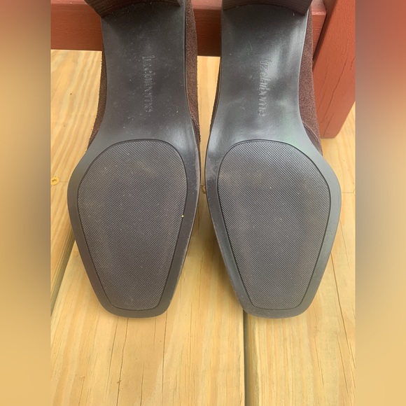 Brown Leather and Suede Slip On Heels 2" Heel size 7 - Picture 5 of 11